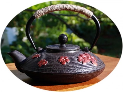 cast iron teapot C
